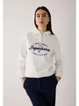 MORE&MORE Sweatshirt softes Sweatshirt, Paillettenschrift