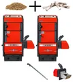 Atmos Pelletkessel P50 mit Holznotbetrieb 45 kW + 2,5 m Förderschnecke und Brenn