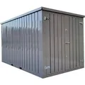LagercontainerXXL 5m Lagercontainer mit Doppeltür & Doppelverriegelung RAL7039 Quarzgrau 4,88x2,14x2,09