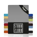 STUDIO Basic Topper Spannbettlaken 200x200cm – Jersey-Spannbetttuch aus 100 % gekämmter Baumwolle – Silber – bügelfrei, elastisch & Oeko-TEX Zertifiziert – für Topper 4–14 cm