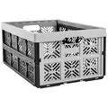 Klappkorb Klappbox Aufbewahrungsbox Einkaufskorb / Grau-Schwarz / 32L
