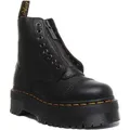Dr Martens S clair 8 Ösen Stiefel mit Reissverschluss Zungen Plateau Schwarz – undefined / Schwarz - Schwarz - 40