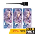Schwarzkopf LIVE P120 Lilac Crush Pastel Violet Semipermanente Haarfarbe 3er ...