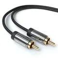 JAMEGA – 1m Subwoofer Kabel | Cinch RCA Digitales Koaxialkabel |Mehrfach Geschirmt 24K vergoldete Stecker |Audio Kabel für Subwoofer, HIFI Anlagen, AV Receiver, Verstärker, Heimkino uvm.