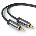 1m Subwoofer Kabel Cinch RCA Kabel Digitales Koaxial HiFi Audio Kabel 2x Cinch
