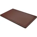 METRO PROFESSIONAL Schneidebrett GN 1/1, Polyethylen, 53 x 32.5 cm, mit Saftrille, braun