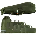 TRAVEL DUDE Packwürfel Set mit Kompression aus recycelten Plastikflaschen, Leichte Packing Cubes, Packtaschen Set für Rucksack und als Koffer Organizer, Zubehör (Wald Grün, 7-teiliges Set)