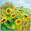 Artland Wandbild Sommerwiese mit Sonnenblumen, Blumenwiese (1 St), als Alubild, Outdoorbild, Leinwandbild, Poster, Wandaufkleber
