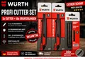 2x Würth 9mm 2K-Cutter Messer + 10 Ersatzklingen Profi Teppichmesser Set