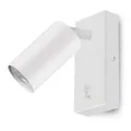 Maclean MCE369 Wandleuchte GU10 mit Schalter Max. 40W | drehbarer Spot | modernes Design für Wohnzimmer Schlafzimmer und Flur | 55x100 mm (Weiß, Ohne Leuchtmittel)