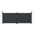Casanoov Flügeltor Eiger 300x115cm & 2 Pfosten H.166cm Aluminium Grau