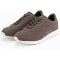 OMBRE Sportliche Herren-Sneaker-Schuhe aus Öko-Leder mit Wildleder-Finish Sneaker braun 45 EU