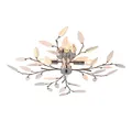 M2 OUTLET moderne Deckelneuchte/Blätter-Deckenleuchte (Chrom) Ø60cm, 230V