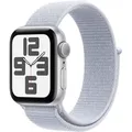 Apple Watch SE (2022) GPS 40mm silber mit Sport Loop Blaue Wolke - Silber