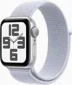 Apple Watch SE GPS 40mm Silver Aluminium Case with Blue Cloud Sport Loop (MXEE3QF/A)