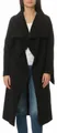 malito more than fashion Langmantel malito Damen Mantel lang mit Wasserfall-Schnitt, Trenchcoat mit Gürte langer Mantel im Wasserfall-Schnitt mit Bindegürtel Einheitsgröße