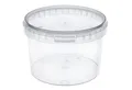 Garronda Putzeimer Eimer mit Deckel Transparent GD-0072, (5-tlg., Set), für Lebensmittel und Chemikalien