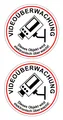 Hermann Schütz Aufkleber Videoüberwachung 2er-Set je Ø 60mm