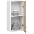 Raumhirsch Furniture Hängeschrank Hängeschrank Küche – Moderner Oberschrank – Küchenregal Hängeschrank in hochglanz weiß & Eiche-Dekor für Stauraum weiß 40 cm x 72 cm x 30,5 cm