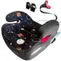 XOMAX XL-313 Kindersitz mit ISOFIX und Gurtfuhrung I mitwachsend 15-36 kg, ca. 6-12 Jahre, Korpergroße von 125–150 cm, Gruppe 2/3 I Bezug abnehmbar und waschbar I ECE R129, (Weltall)