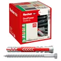fischer DuoPower 10x80 Universaldübel mit Schrauben 10 Stk für Beton Ziegel Gips