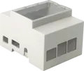 RPI3 CASE DIN - Gehäuse für Raspberry Pi 3, Hutschiene, grau/trans.