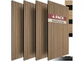 tectake® Akustikpaneele, Holzoptik in Eiche, MDF und Echtholzfurnier, Größe flexibel anpassbar