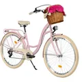 Milordbikes City-Fahrrad, Pink, Creme, Metall, 46 cm, Freizeit, Sport & Fitness, Fahrräder, Citybike