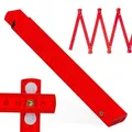 Metrie™ Zollstock – Gliedermaßstab 2m | Meterstab, Maßstab – Neon Rot – Duplex Teilung, Hergestellt in der EU | Buchenholz & Stahlgelenke | für Handwerker | BLOCK 52 – 1 Stück