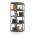 Juskys Eckregal Lagerregal Corner Basic 180 x 70 x 40-70 cm (HxBxT) - 875 kg - 5 Böden - Metall verzinkt - Schwerlastregal Steckregal Kellerregal - Grau