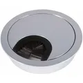Sotech 2 Stück Kabeldurchführungen Kabeldurchlass Aus Metall Chrom Poliert Bohrmaß Ø 68 Mm Schreibtisch Mit Staubdichtung