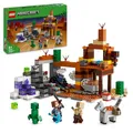 LEGO Minecraft The Badlands Mineshaft - Interactive Toy with Explorer, Creeper and Spider Figures, Plus Exploding TNT Function - Gaming Gift for 8+ Year Old Boys & Girls - 21263