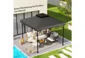 Outsunny Pavillon-Ersatzdach mit Doppeldach, Wasserablauflöchern, 180 g/m², 300 x 300 cm (Pavillondach, Ersatzbezug), Hellgrau