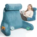 Lesekissen für Bett und Sofa mit Abnehmbarer Nackenrolle  Rückenkissen Bett  ...