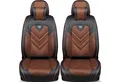 BREMER SITZBEZÜGE Autositzbezug für Ford Fiesta MK 7 Bj 2008-16 SL2, Set, 2-tlg., Schonbezüge Sitzbezüge Fahrer und Beifahrer, in Schwarz/Braun