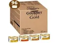 GOURMET Gold Zarte Häppchen Katzennassfutter Sorten-Mix 96x85g