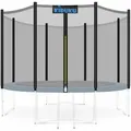 Sicherheitsnetz Fangnetz Schutznetz Netz Für Trampolin Ersatznetz 366 Cm - 8 Stangen - Kiduku