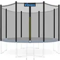 KIDUKU Trampolin Ersatznetz Sicherheitsnetz Trampolinersatznetz Ø 244 305 366 427 cm (366 cm - 8 Stangen)