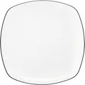 Seltmann Weiden Frühstücksteller Lido Black Line, (1 St), Teller eckig 20 cm