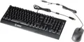 MSI Vigor GK30 Gaming-Tastatur (DE-Layout) QWERTZ - Mechanische Membran-Switches, wasserfest, RGB Mystic Light, Beleuchtungs- & Media-Hotkeys, rutschfeste Game Base, vergoldeter USB 2.0 - Full-Size