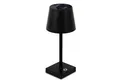 Spetebo LED Solarleuchte LED Solar Akku Touch Leuchte warm weiß - 26 x 11 cm, 3 Helligkeits Stufen / Dimmbar / Touch, LED fest integriert, warmweiß, Garten Kunststoff Tischlampe in schwarz