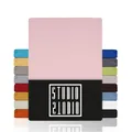STUDIO Basic Spannbettlaken 180x200cm – Jersey-Spannbetttuch aus 100 % gekämmter Baumwolle – Puder – Öko-Tex Zertifiziert, bügelfrei & elastisch – für Matratzen 15–25 cm