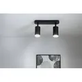 LUMILED Deckenleuchte Deckenspot, 2-flammiger verstellbarer Deckenstrahler, 2 x GU10 Fassung 230V, IP44, schwenkbar 360° drehbar 90°, Spot Spotla... - Schwarz