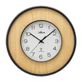 Atlanta 4540/30 Funk-Wanduhr Schwarz/Beige
