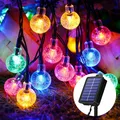 Realky Lichterkette Außen Solar, 30 LED 8,1M 26,6Ft 8 Modi IP65 Bunt Outdoor Solarlichterkette Wetterfest Lampions für Balkon Terassen Garten Bäume Weihnachten Partys Dekorationen