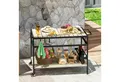 Outsunny Servierwagen Outdoor Multifunktionstisch mit Rollen, für Garten, Balkon, (Outdoor Multifunktionstisch, 1 St., Gartenrollwagen), wetterbeständig, mobil