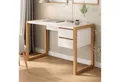 IDIMEX Schreibtisch BELINDA, Holztisch mit zwei Schubladen weiß/eiche