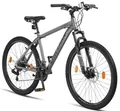 Chillaxx Bike Legend Aluminium 24, 26, 27,5 und 29 Zoll Mountainbike MTB Fahrrad für Jungen Mädchen Herren und Damen 21 Shimano Gang Schaltung Herrenrad Damenrad (27,5 Zoll,Grau Disc-Bremse)
