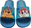 Paw Patrol Badelatschen für Jungen - Chase und Marshall Kinder Badeschlappen Schlappen Badesandalen rutschfest Blau 27-28