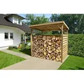 Brennholzlager 663 B Gr.1 B x T x H 260 x 130 x 204 - Weiß